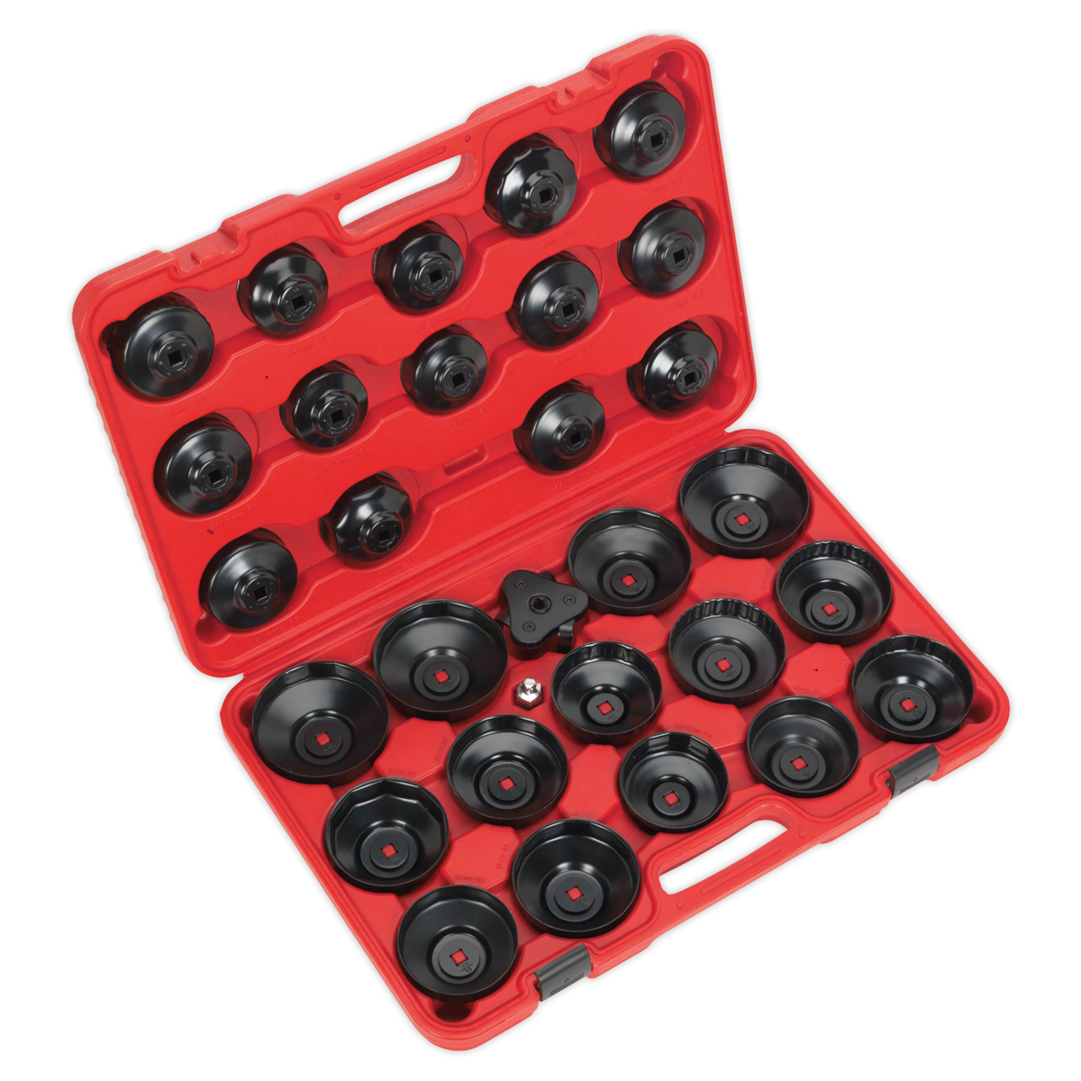 Sealey Oil Filter Cap Wrench Vehicles Set In Storage Case 30 Pieces VS7006