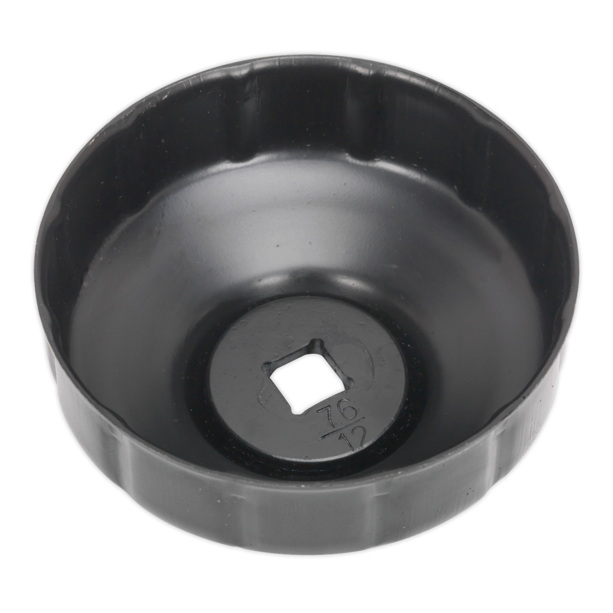 Sealey Oil Filter Cap Wrench Ø76mm 12 Flutes Fits Peugeot/Renault VS7006.V2-07