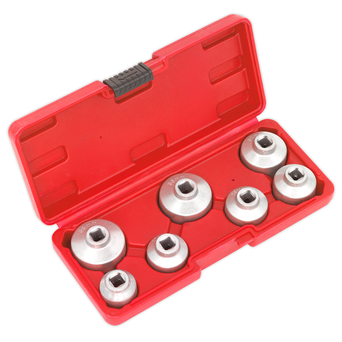 Sealey Oil Filter Cap Wrench Set Low Profile Design 7pc 3/8" Square Drive VS7008