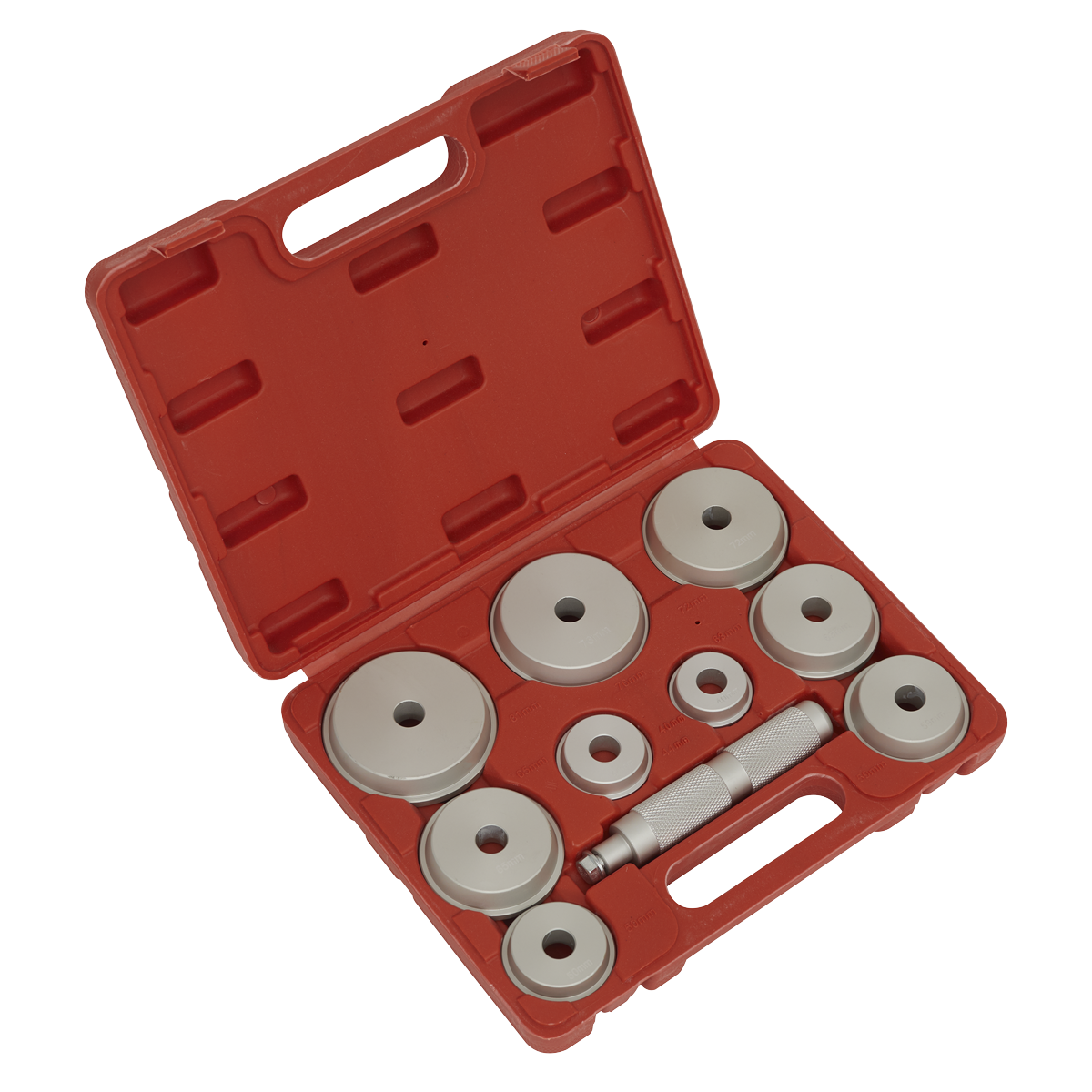 Sealey 10 Pieces Aluminium Bearing Race & Seal Driver Set - Silver VS703