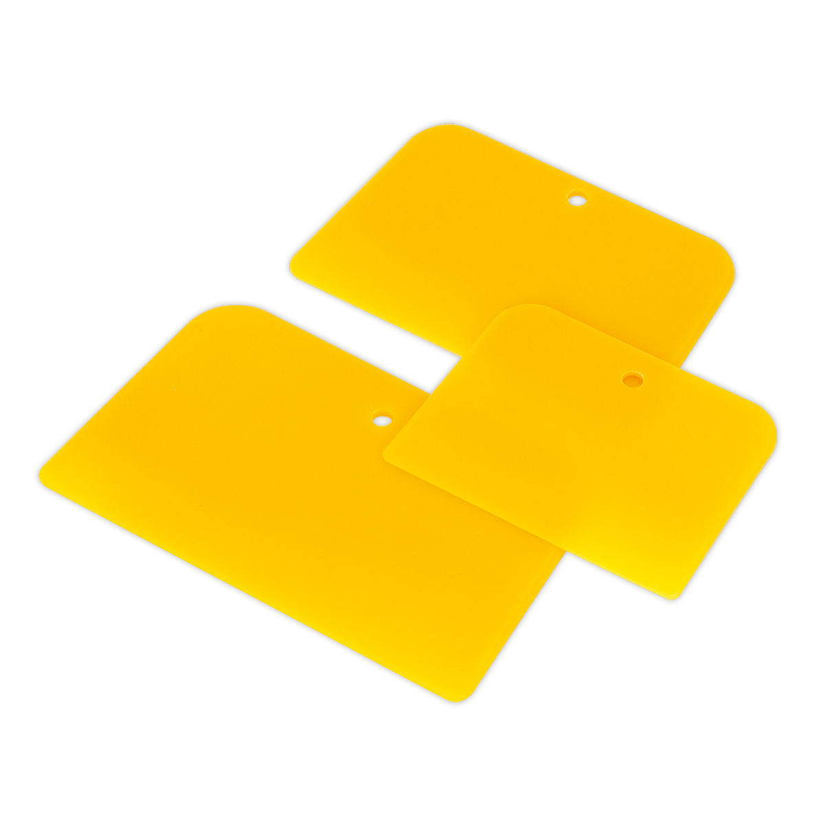 Sealey Body Filler Applicator Set 100/125/150mm 3 Pieces - Yellow AK5225