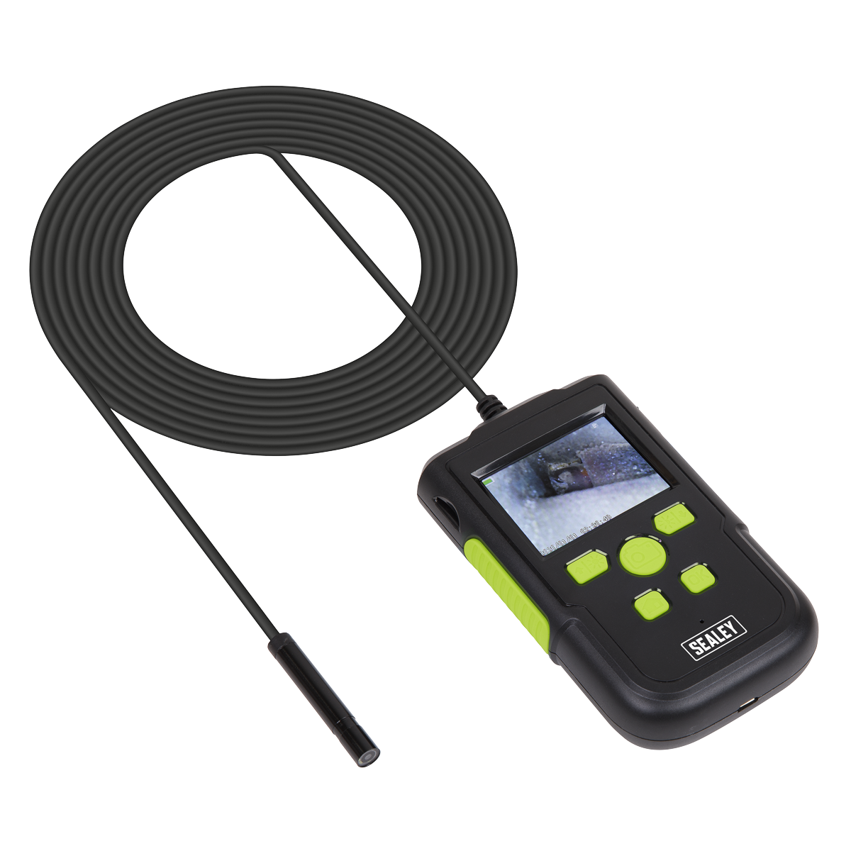 Sealey Ø8mm Camera Video Borescope With 60mm Colour LCD Screen 2m Cable VS8111