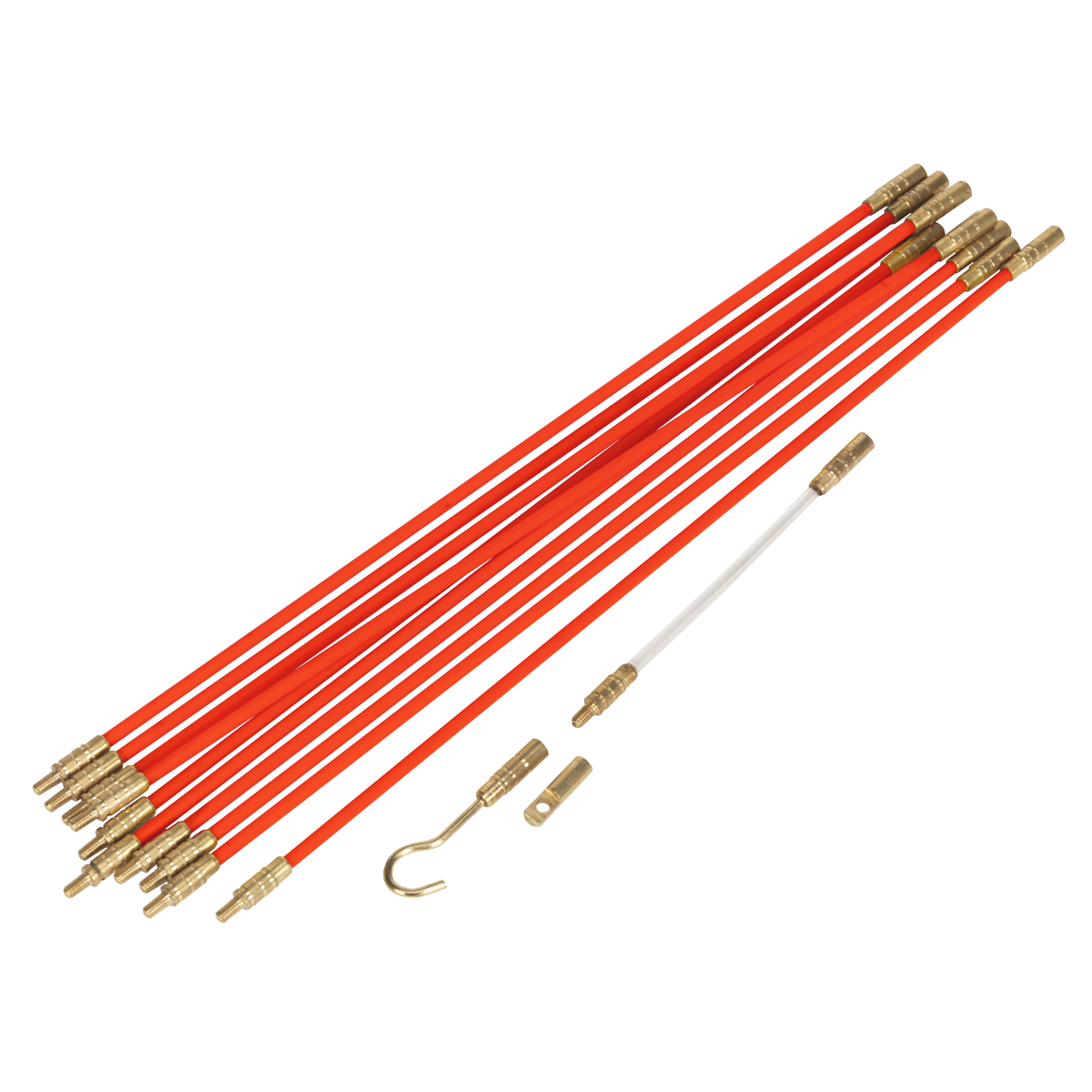 Sealey Mole Pole Pro Cable Management Tool 12 Pieces 3.2m With Hook  VS8181