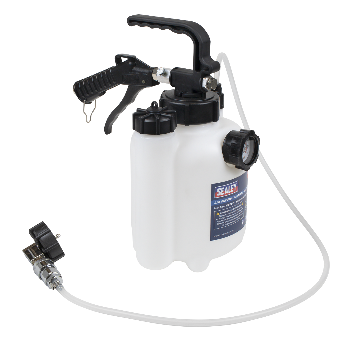 Sealey Pneumatic Brake & Clutch Bleeder Pressure Range 2.5L Reservoir VS830