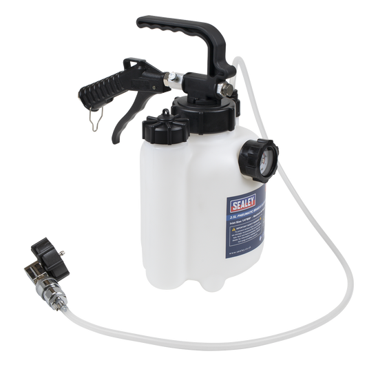 Sealey Pneumatic Brake & Clutch Bleeder Pressure Range 2.5L Reservoir VS830