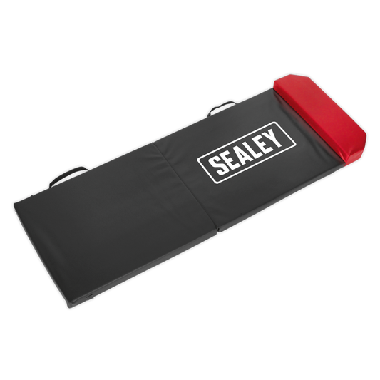 Sealey Foldable Mechanics Mat With Headrest & Hook-and-Loop Straps VS860