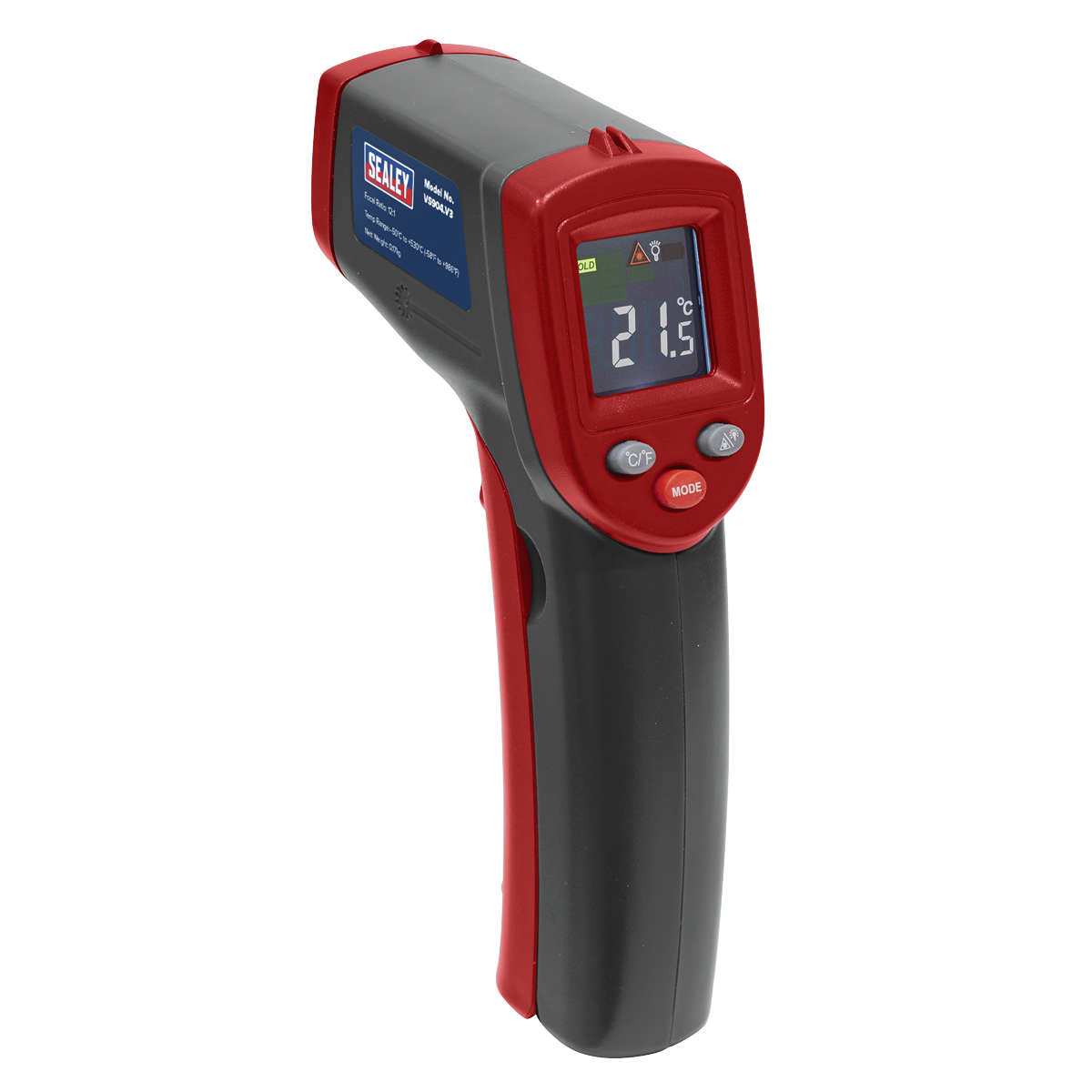 Sealey Infrared Laser Pointer Digital Thermometer 12:1 -50°C To +530°C VS904
