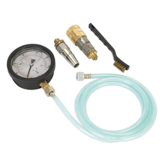 Sealey HGV Air Brake Test Gauge With Rubber Bumper & Hose 0-20bar VS931