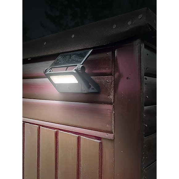 Sealey Extra Slim Solar Motion Sensor Floodlight 16W SMD LED With Bracket LED16S