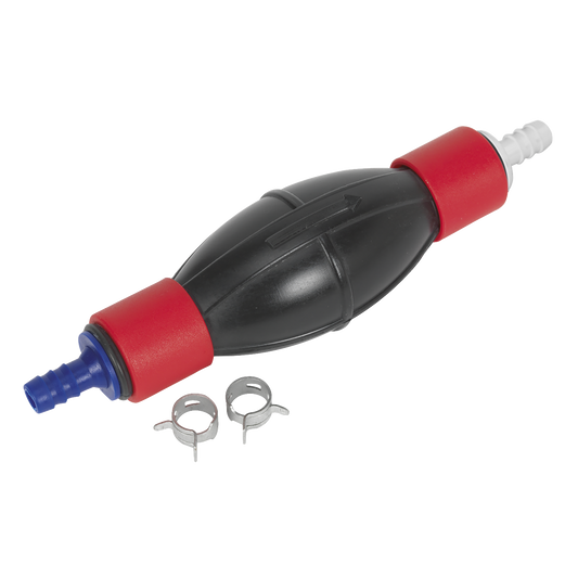 Sealey Diesel & Petrol Fuel Pump Priming Tool With 2 Fuel Pipe Clips VSE055