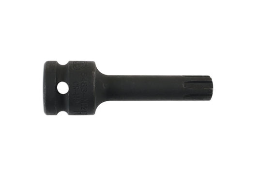 LASER 7008 Screwdriver Bit Single Ribe Impact M12 1/2" Inches Drive 76mm Long