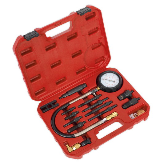 Sealey Diesel Engine Compression Test Kit Ø60mm Gauge With Rubber Bumper VSE204