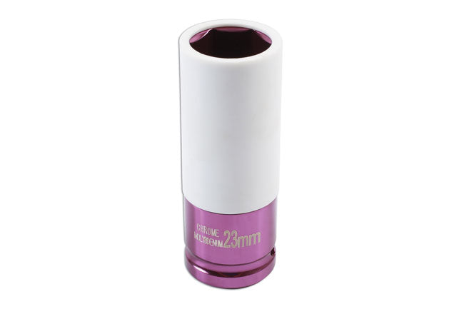LASER 7013 Alloy Wheel Nut Socket Nickel Plated Protective Sleeve 23mm