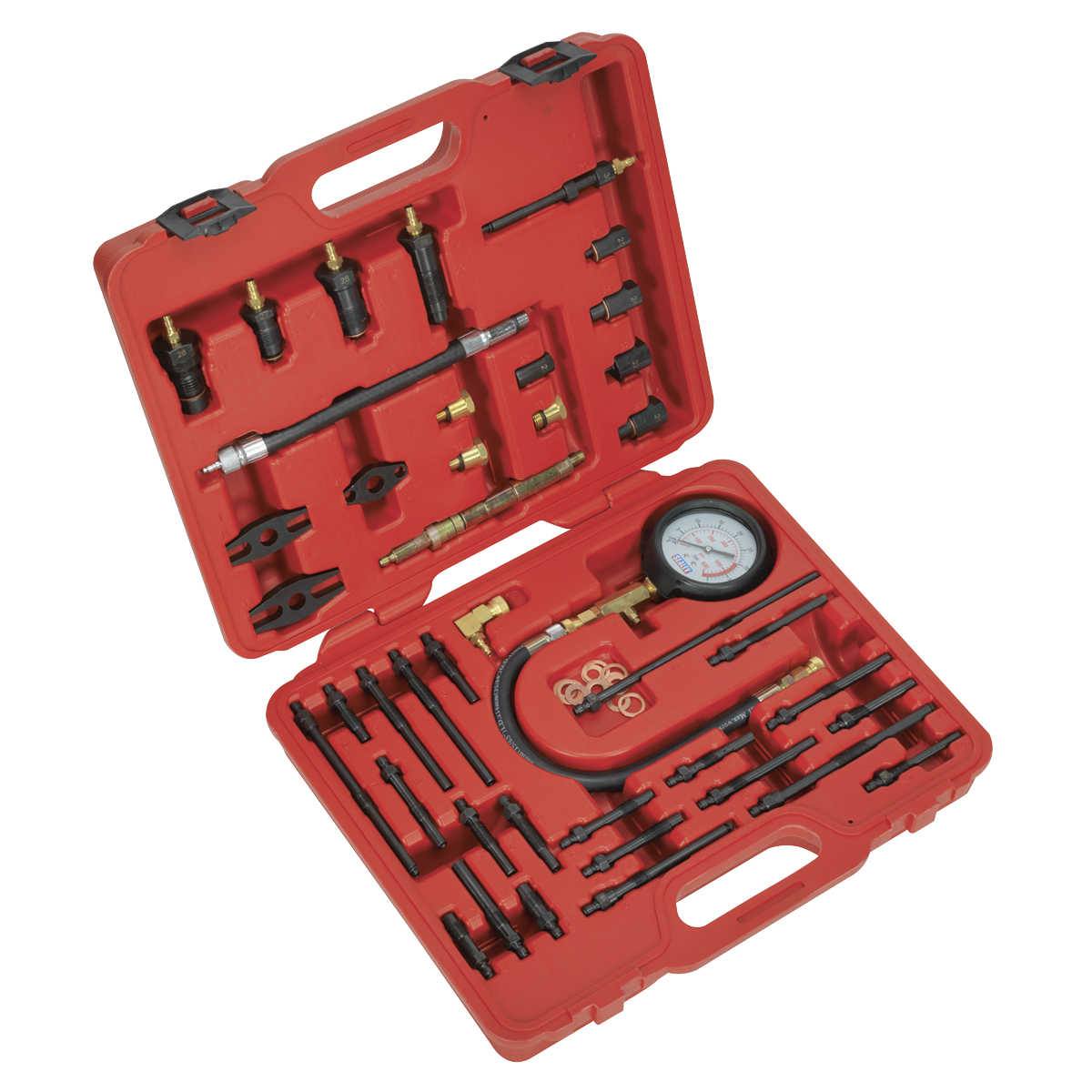 Sealey Petrol & Diesel - Master Compression Test Kit With 600PSI Gauge VSE3155