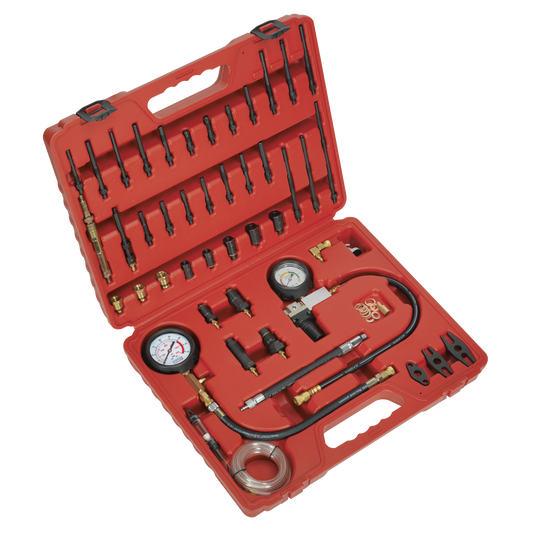 Sealey Diesel & Petrol Compression Leakage & TDC Kit With 600PSI Gauge VSE3156