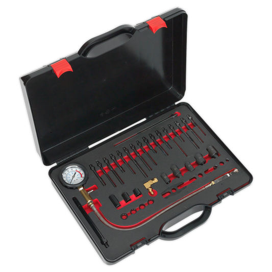 Sealey Compression Test Kit For Diesel Vehicles 17 Dummy Glow Plugs VSE3158