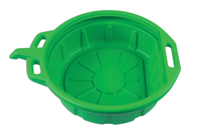 LASER 7023 16 L Fluid Drain Pan With Anti-Splash Lip & Enclosed Spout Plastic