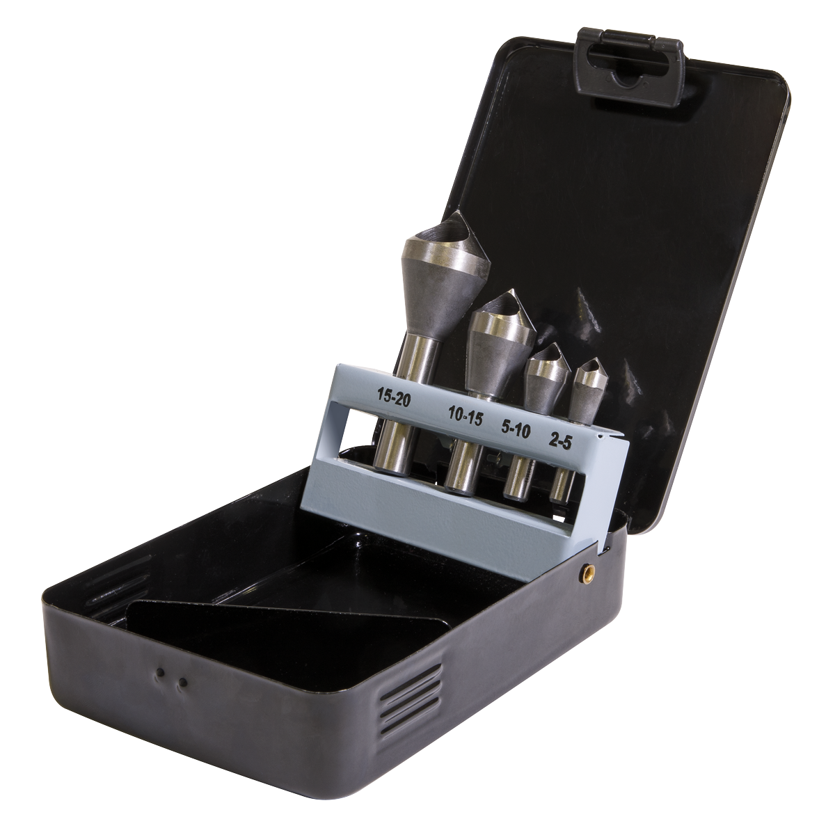 Sealey 90 Degree Slotted Deburring Countersink Drill Bit Set 4 Pieces CSSET4O