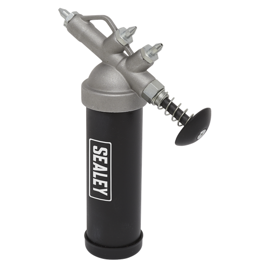 Sealey Push Type Mini Grease Gun With 3oz 88.7mL Cartridge Black/Silver AK55