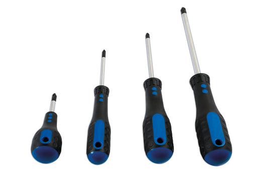 LASER 7036 4Pcs Screwdriver JIS Screwdriver Set Chrome Vanadium Steel Soft Grip