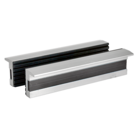 Sealey Soft Jaws For Vices Aluminium Body With Soft Rubber Front 125mm VSJ125