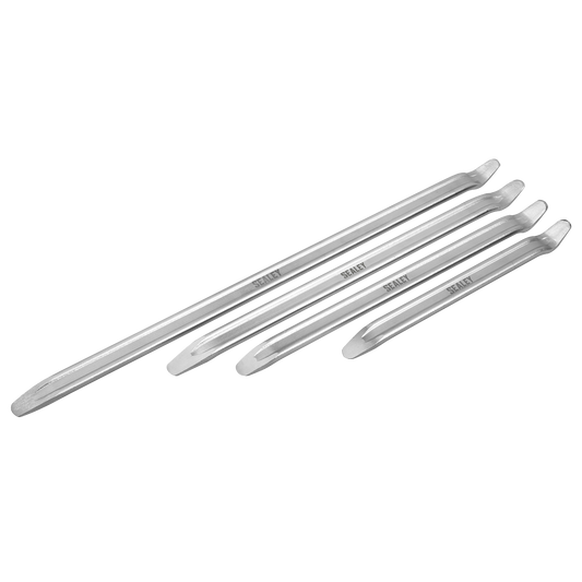 Sealey Tyre Lever Set 4 Pieces Carbon Steel With Hardened Tempered Ends VSTL3456