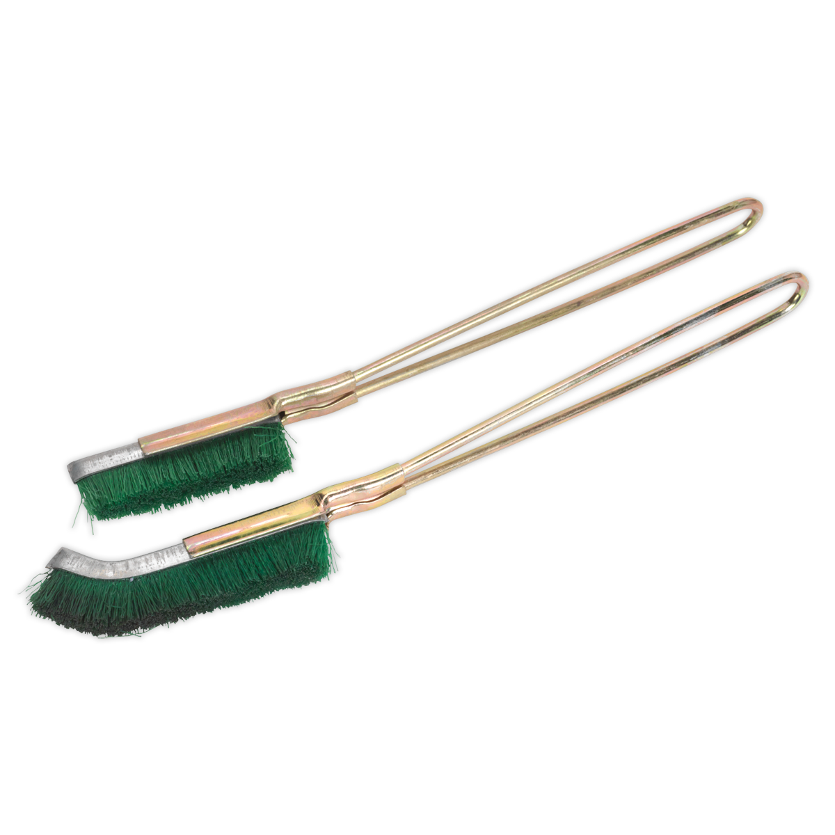 Sealey Nylon Brush Set Skeletal Handle With Stiff Nylon Fill 2 Pieces WB06N
