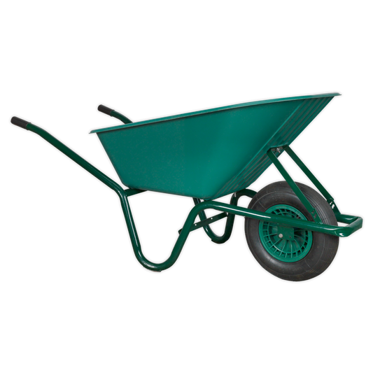 Sealey 85 Litres Wheel Barrow Heavy Duty Composite Material - Green WB85