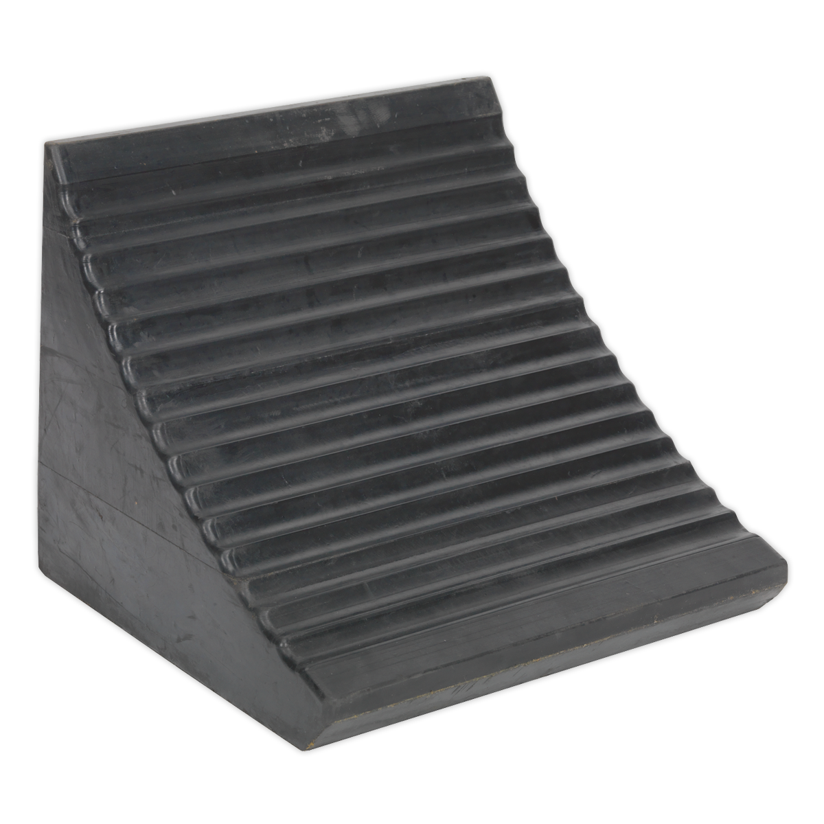 Sealey Heavy Duty Reinforced Rubber Wheel Chock Brake 13.5kg - Single Black WC12