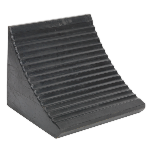 Sealey Heavy Duty Reinforced Rubber Wheel Chock Brake 13.5kg - Single Black WC12