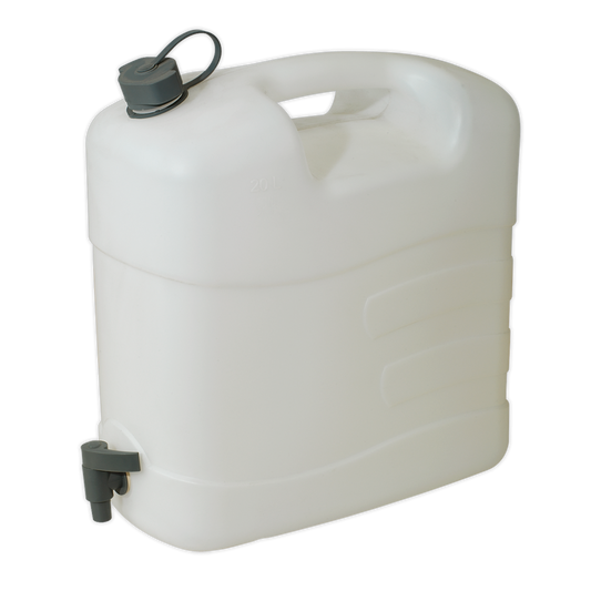 Sealey 20L Polyethylene Fluid Container With Attached Screw Cap & Tap WC20T