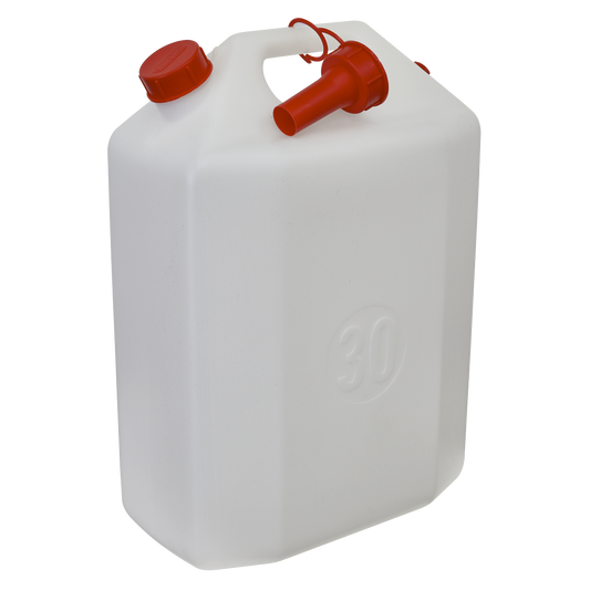 Sealey 30L Plastic Water Container With Screw Cap & Inner Sealing Plug WC30