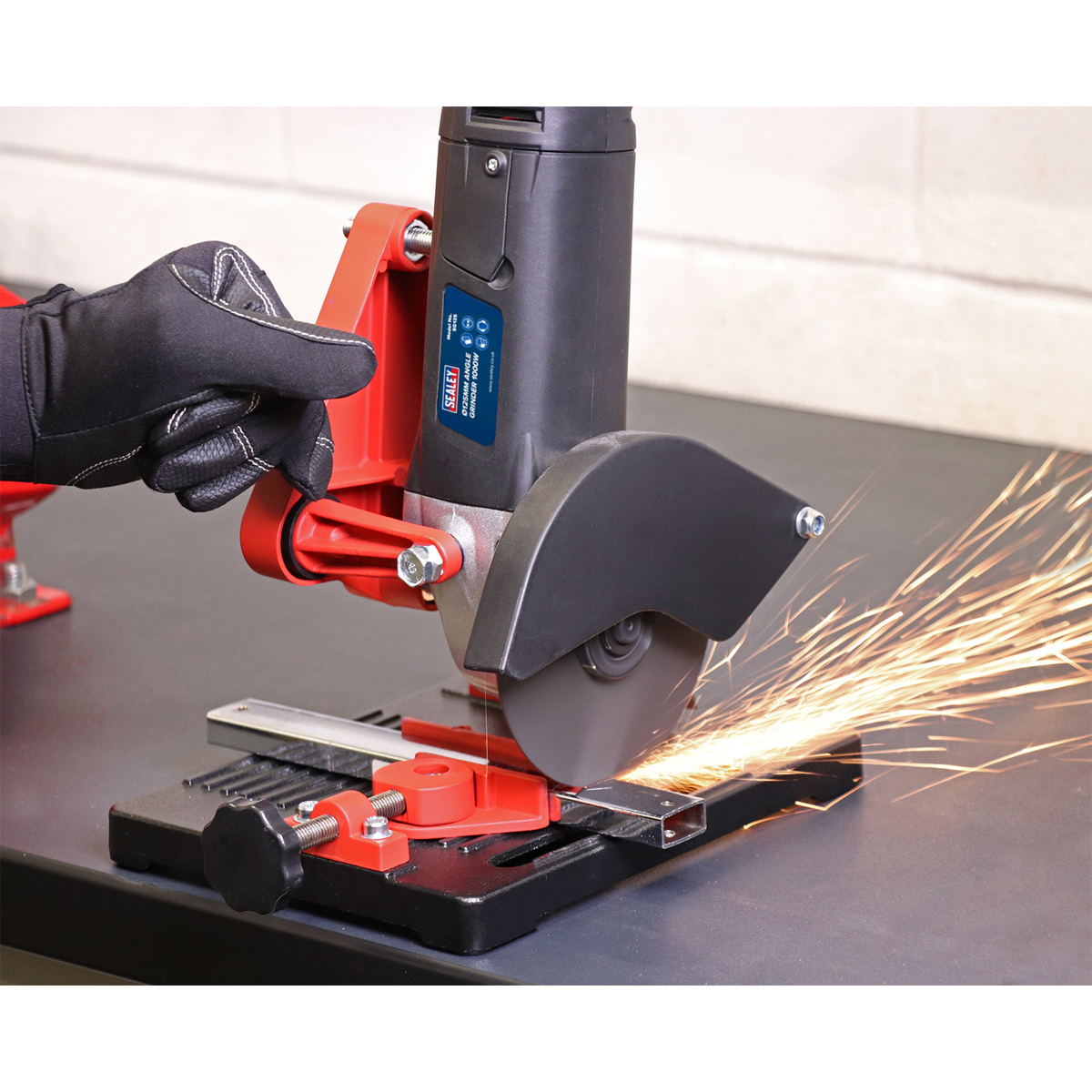 Sealey Angle Grinder Stand Cut-Off Holder With Solid Cast Iron Base SMS02
