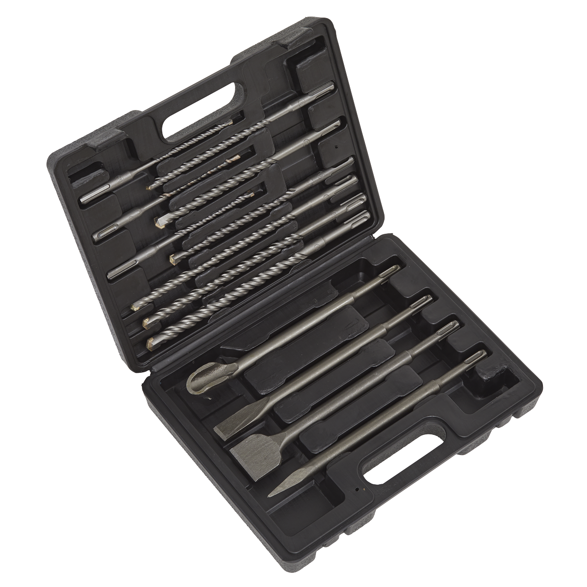 Sealey 13Pc SDS Plus Drill Bit & Chisel Set Supplied in Sturdy Storage Case WDCS