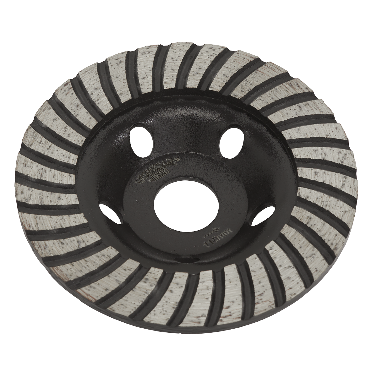 Sealey Concrete Grinding Head Turbo Row Cold Pressed - 115mm WDRTCUP115