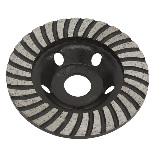 Sealey Concrete Grinding Head Turbo Row Cold Pressed - 115mm WDRTCUP115