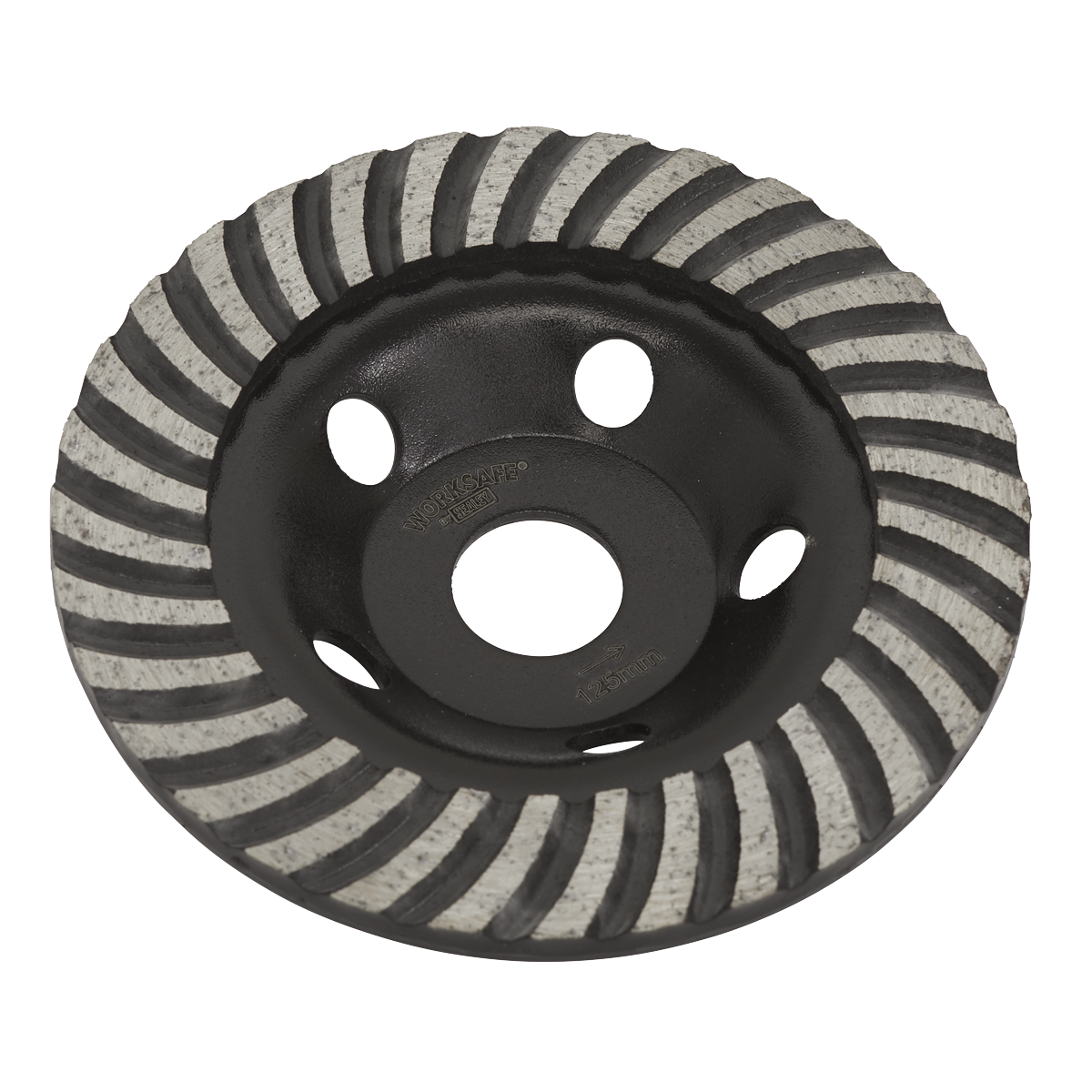 Sealey Concrete Grinding Head Turbo Row Cold Pressed - Ø125mm WDRTCUP125