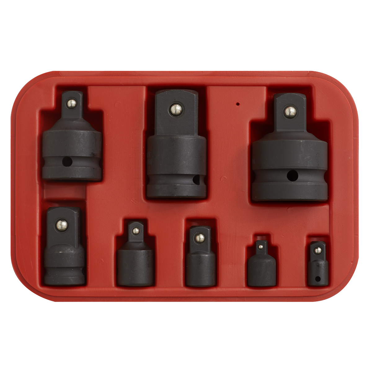 Sealey Impact Socket Adaptor Set 8 Pieces 1" 1/2" 1/4" 3/4" 3/8" AK5900B