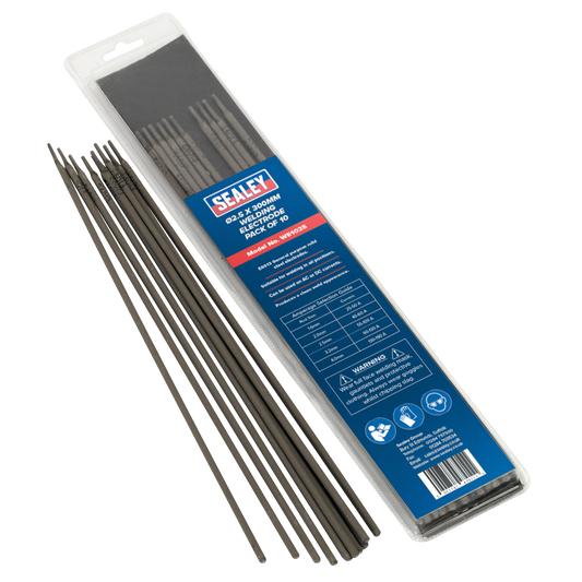 Sealey Welding Electrodes 2.5 x 300mm Pack Of 10 BS EN 757 Standard WE1025