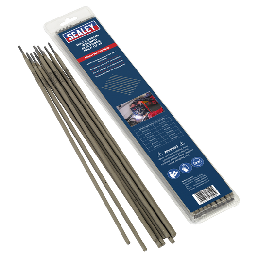 Sealey Welding Electrodes Rods 3.2 x 300mm Pack of 10 Pieces Mild Steel WE1032