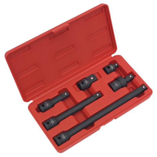 Sealey Impact Adaptor & Extension Bar Set 6 Pieces 1/2" Square Drive AK5514