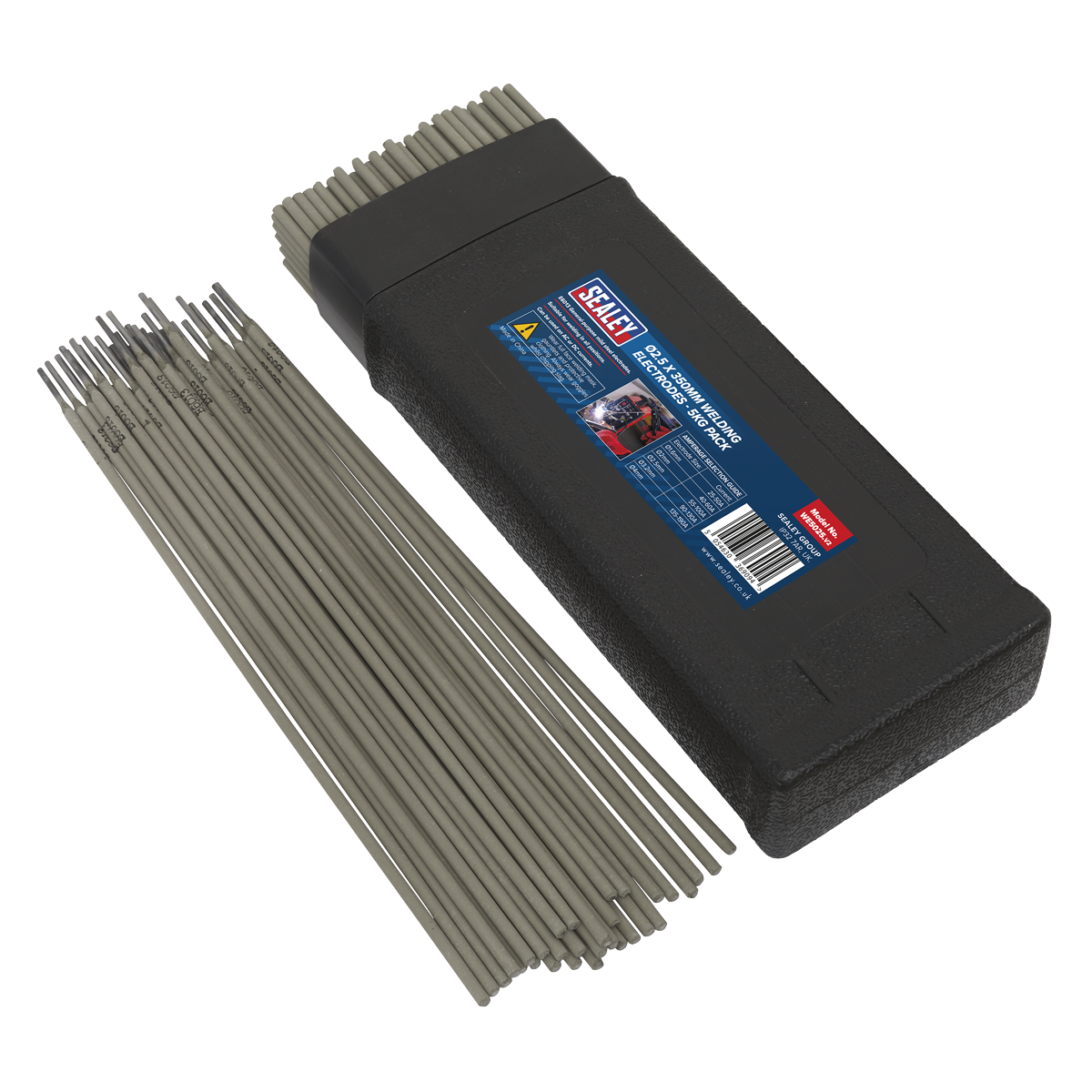 Sealey Welding Electrodes Rods 2.5 x 300mm 5.0kg Pack For General Purpose WE5025