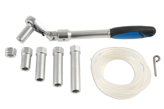 LASER 7069 Brake Master Cylinder Bleed Tool Set For VAG Vehicles Silicone Hose