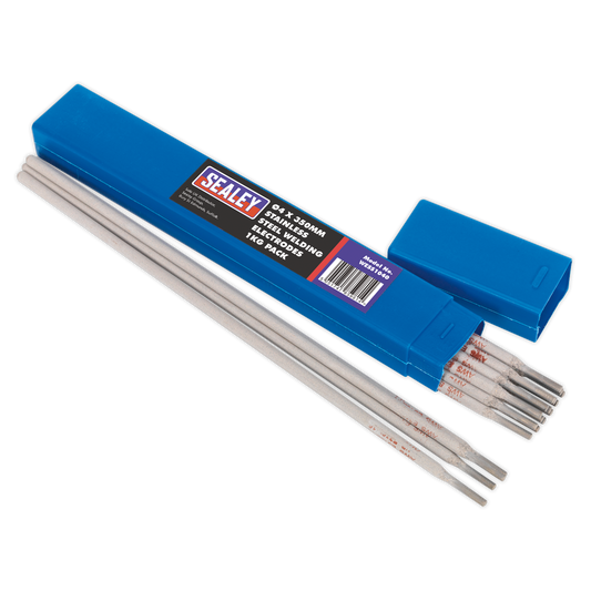 Sealey Welding Electrodes Rods Stainless Steel Ø4 x 350mm 135A 1kg Pack WESS1040