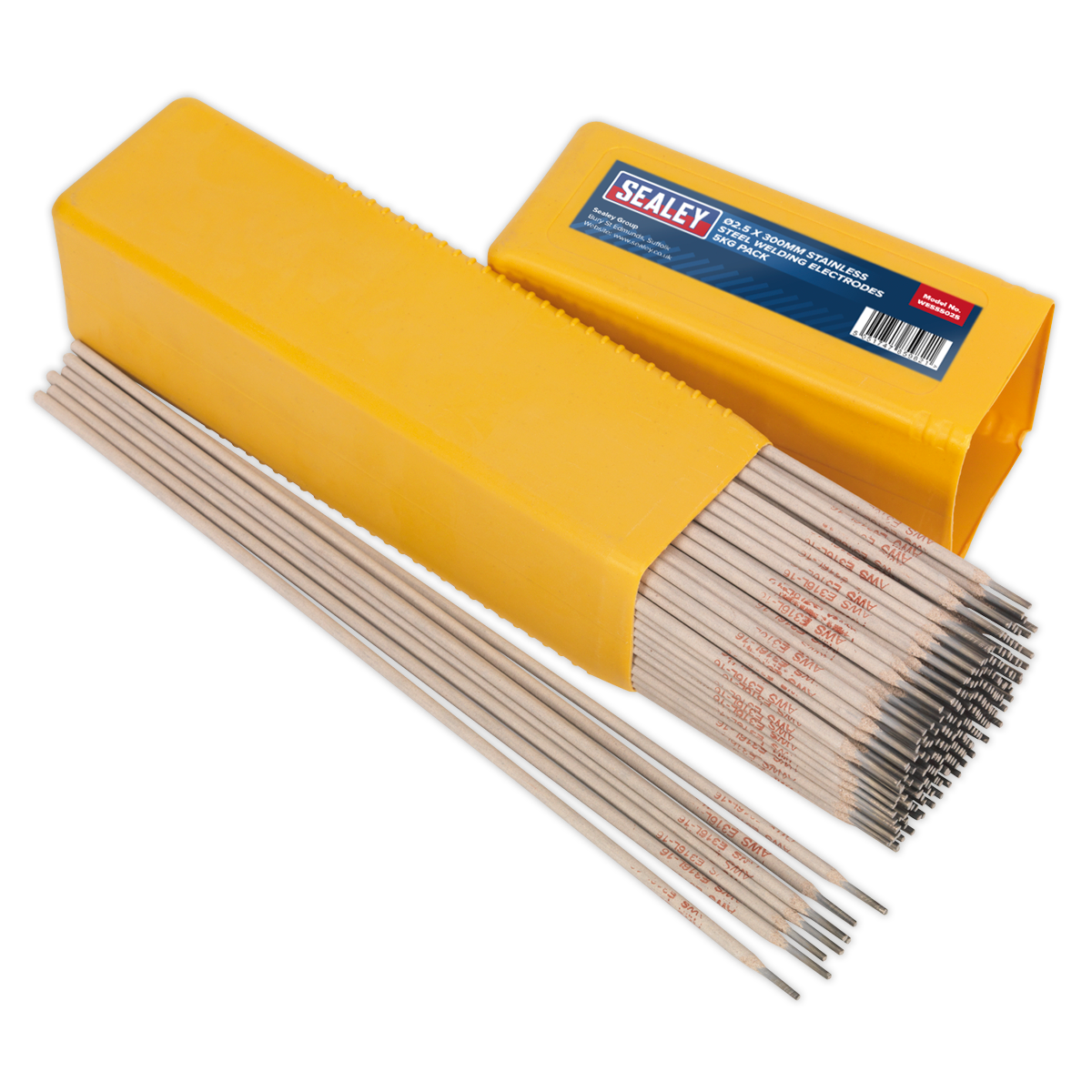 Sealey Welding Electrodes Rods Stainless Steel Ø2.5x350mm 70A 5kg Pack WESS5025
