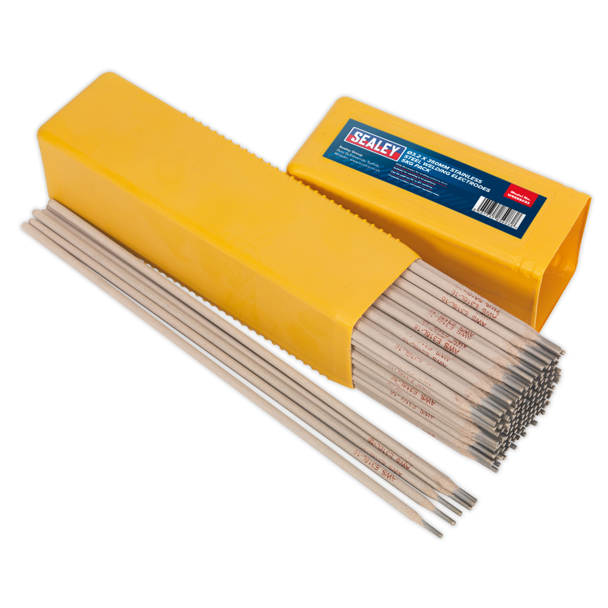 Sealey Welding Electrodes Rods Stainless Steel Ø3.2x350mm 100A 5kg Pack WESS5032