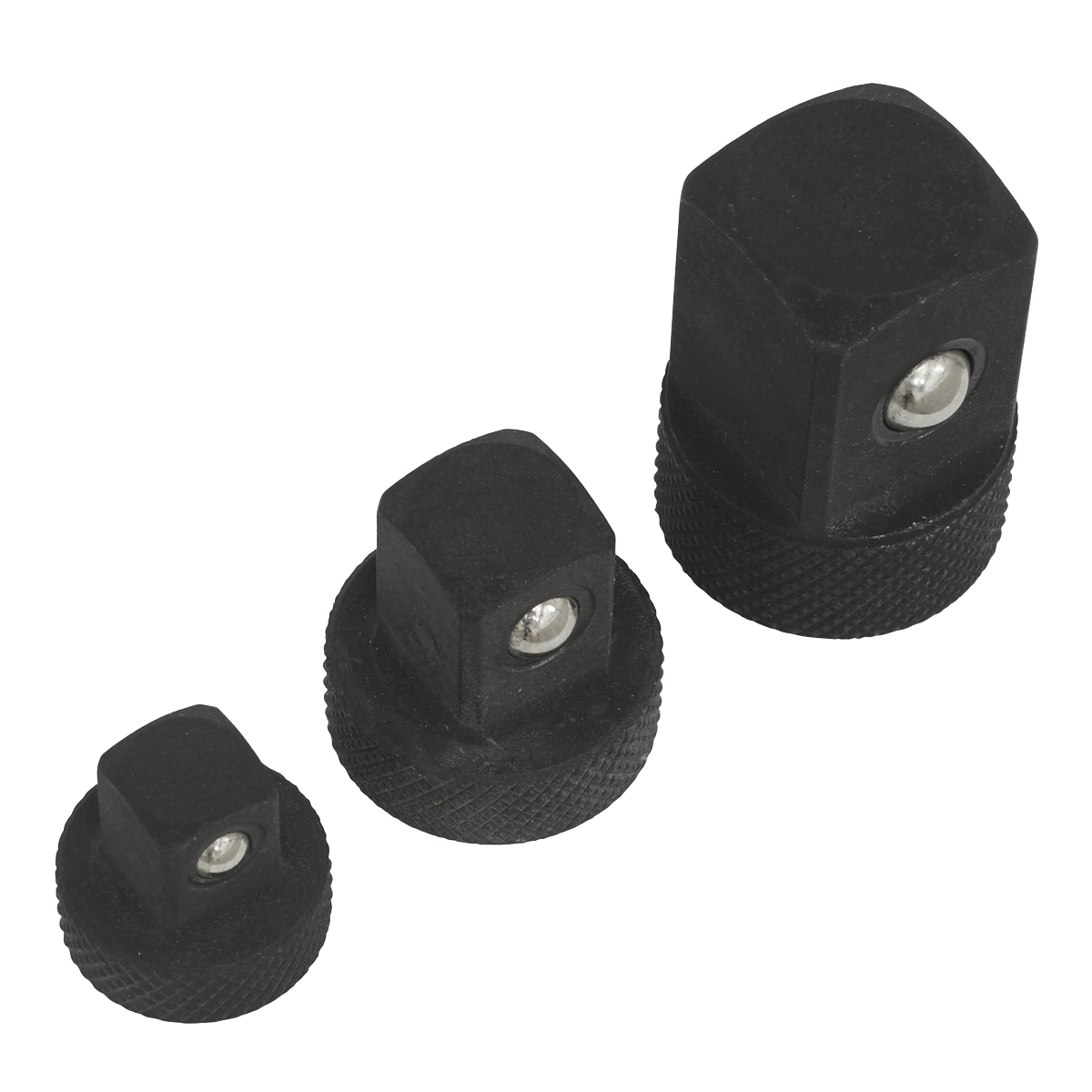 Sealey Low Profile Impact Socket Adaptor Set 3 Pieces Professional Black AK5524