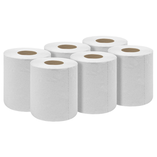 Sealey White Embossed 2-Ply Paper Roll 60m 6 Pieces Multipurpose 200mm x 170mm
