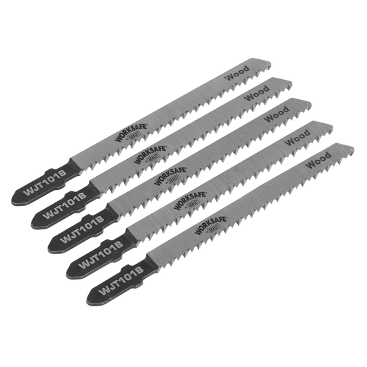 Sealey Jigsaw Blade For Wood & Plastics 75mm 10 TPI - Pack of 5 Pieces WJT101B