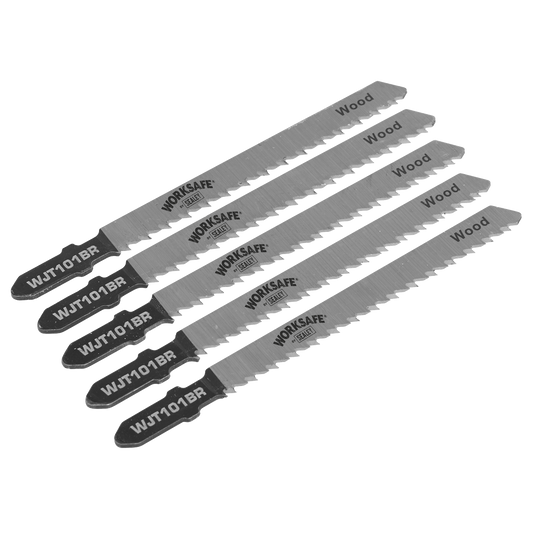 Sealey Jigsaw Blade For Wood & Plastics 75mm 10 TPI - Pack of 5 Pieces WJT101BR